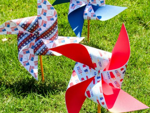 Image for Patriotic Pinwheels Craft for Kids