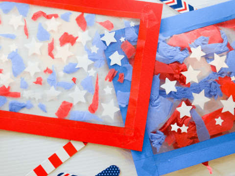 Image for Patriotic Suncatcher Kids Craft for Fourth of July & Memorial Day -