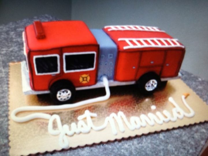 Image for Total edible Firetruck cake 
