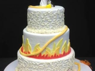Image for A friendship set on Fire, Fireman Cake 