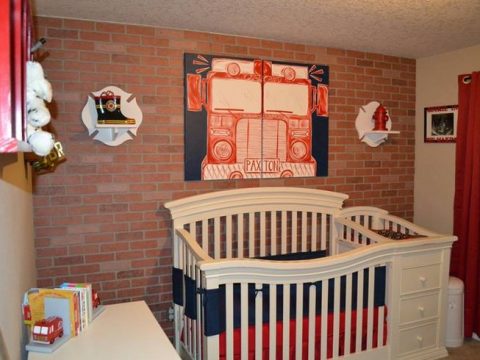 Image for Firefighter Nursery With Brick Wall