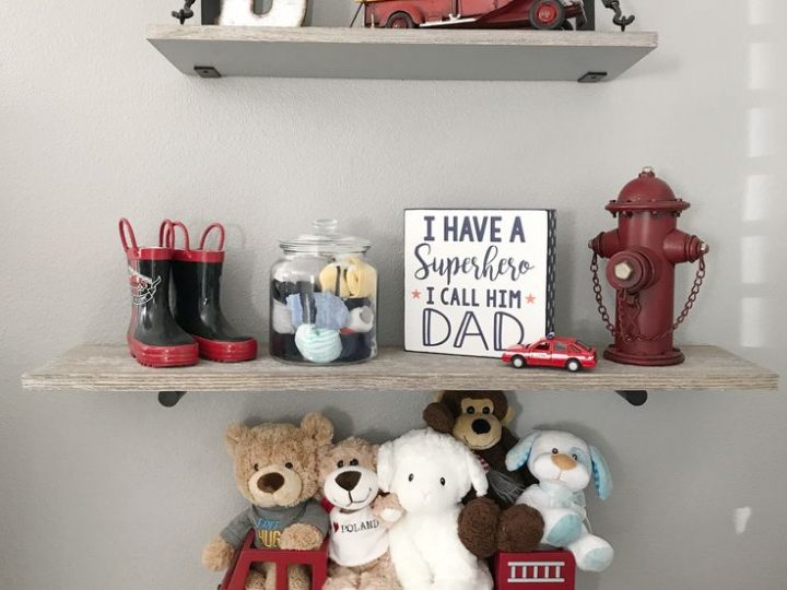 Image for Firefighter Nursery Shelves and Decor